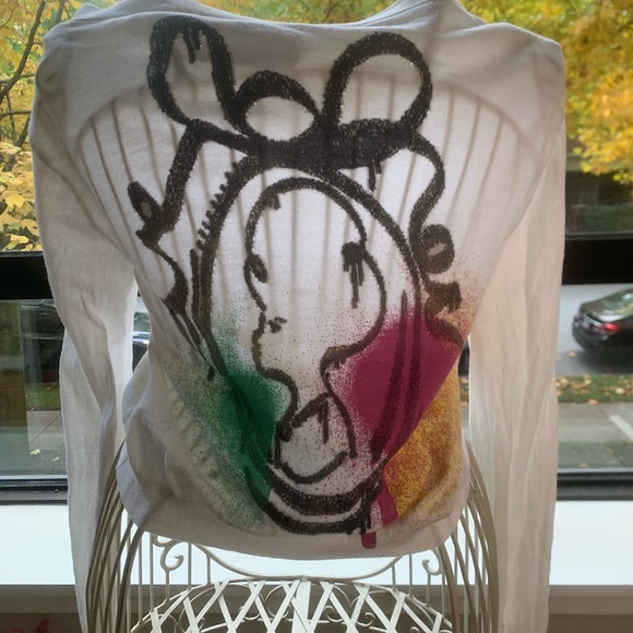 Moschino white print pearl buttons cardigan - Picture 6 of 6